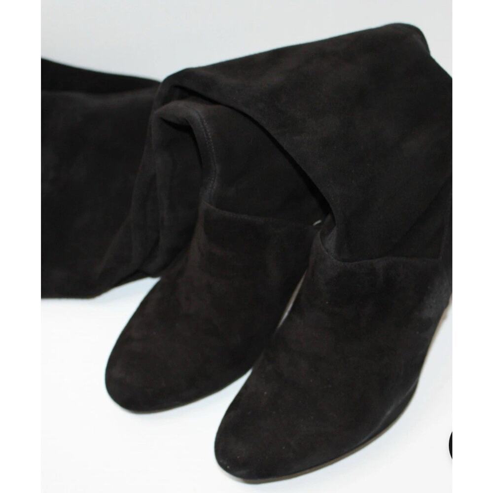 COLE HAAN Air Aliya Black Suede Knee High Platform Heel Boots Size 9 M Ret$395 - Picture 3 of 12